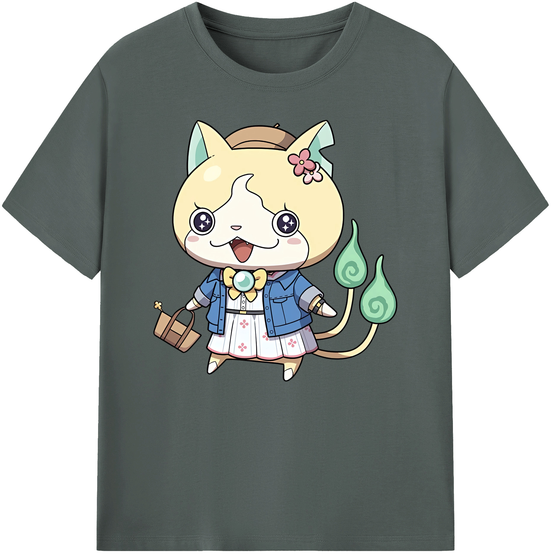 （画像用） 妖怪ウォッチ Yo-kai Watch 綿100％ メンズ半袖Tシャツ｜肌触りやわらか＆通気性